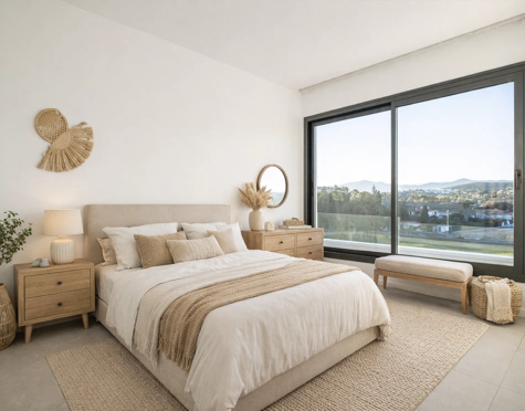 NEWLY BUILT SEMI-DETACHED TOWNHOUSE NEXT TO GOLF COURSE IN ESTEPONA