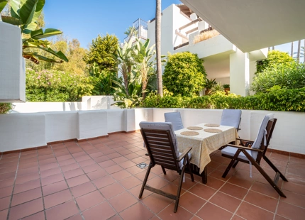 Jardín Apartamento en Alcazaba Playa