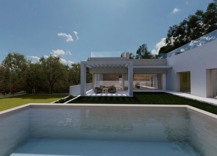 PROYECTO DE VILLA CONTEMPORÁNEA CON VISTAS AL MAR EN VENTA EN ESTEPONA