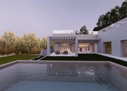 PROYECTO DE VILLA CONTEMPORÁNEA CON VISTAS AL MAR EN VENTA EN ESTEPONA