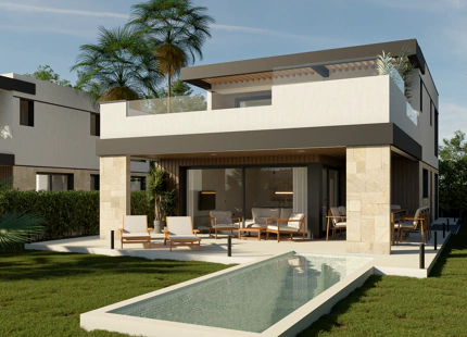 VILLA CONTEMPORÁNEA SOBRE PLANO EN LA NUEVA MILLA DE ORO