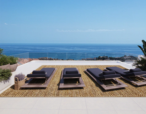 CONTEMPORARY SEA VIEW SEMI-DETACHED VILLAS IN MIJAS