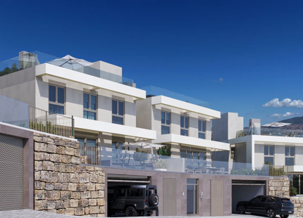 CONTEMPORARY SEA VIEW SEMI-DETACHED VILLAS IN MIJAS