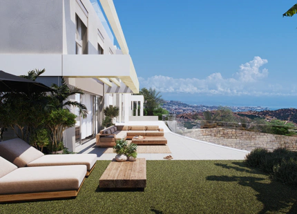 CONTEMPORARY SEA VIEW SEMI-DETACHED VILLAS IN MIJAS