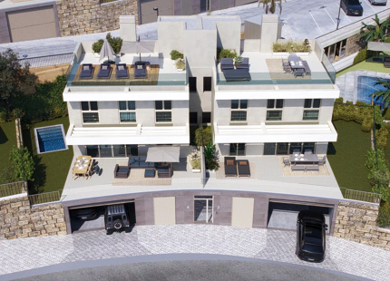 CONTEMPORARY SEA VIEW SEMI-DETACHED VILLAS IN MIJAS