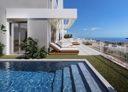CONTEMPORARY SEA VIEW SEMI-DETACHED VILLAS IN MIJAS