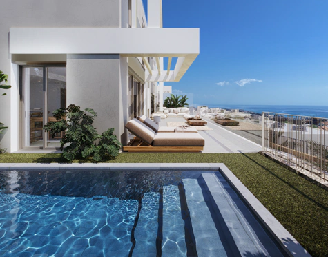 CONTEMPORARY SEA VIEW SEMI-DETACHED VILLAS IN MIJAS