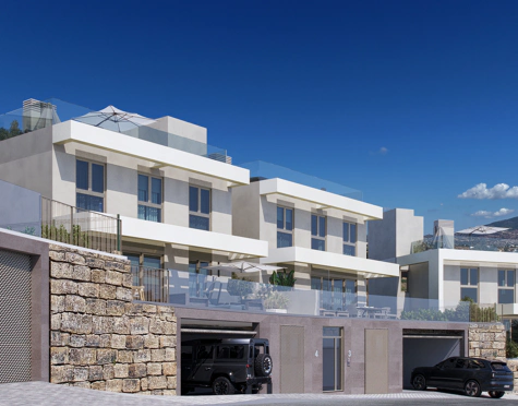 CONTEMPORARY SEA VIEW SEMI-DETACHED VILLAS IN MIJAS