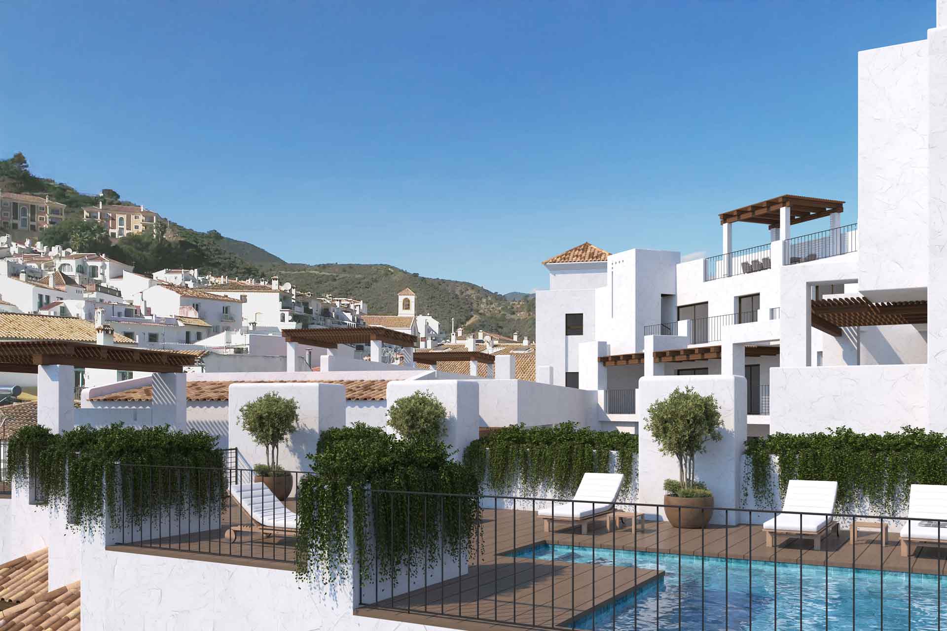 Fuente Lirios, apartamentos y áticos en el centro de Benahavís