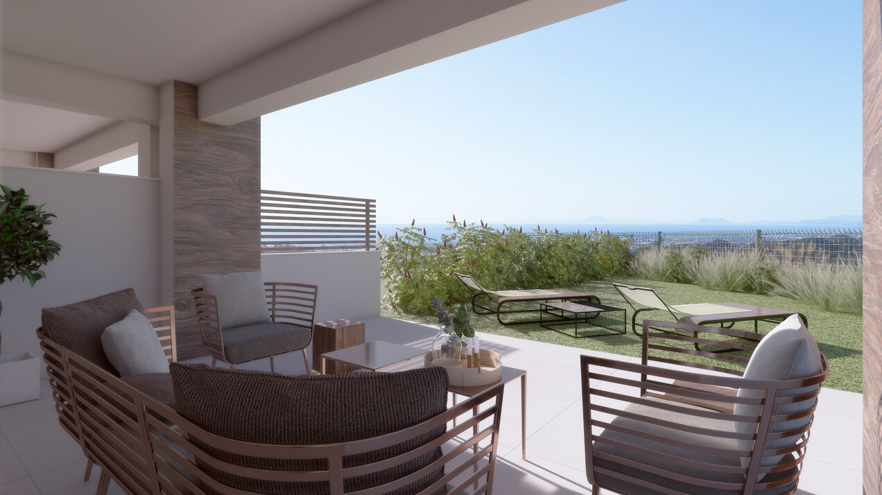 Almazara Views, contemporary townhouses fully integrated in nature.