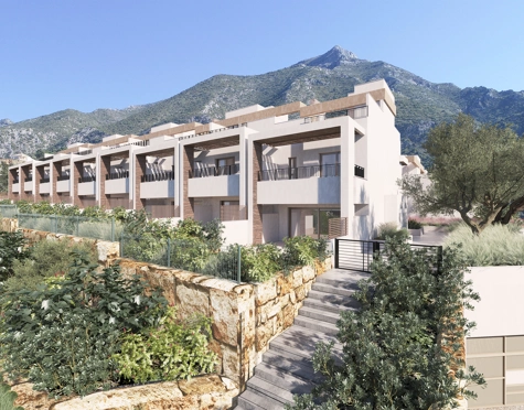 Almazara Views, contemporary townhouses fully integrated in nature.