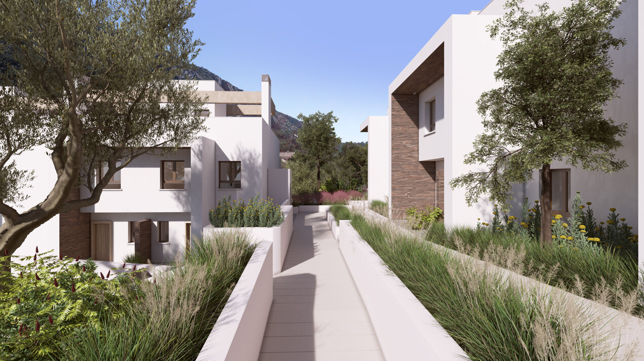 Almazara Views, contemporary townhouses fully integrated in nature.