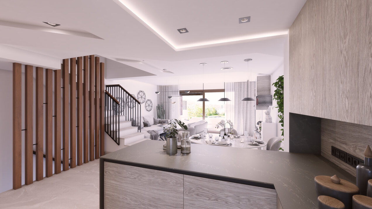 Almazara Views, contemporary townhouses fully integrated in nature.