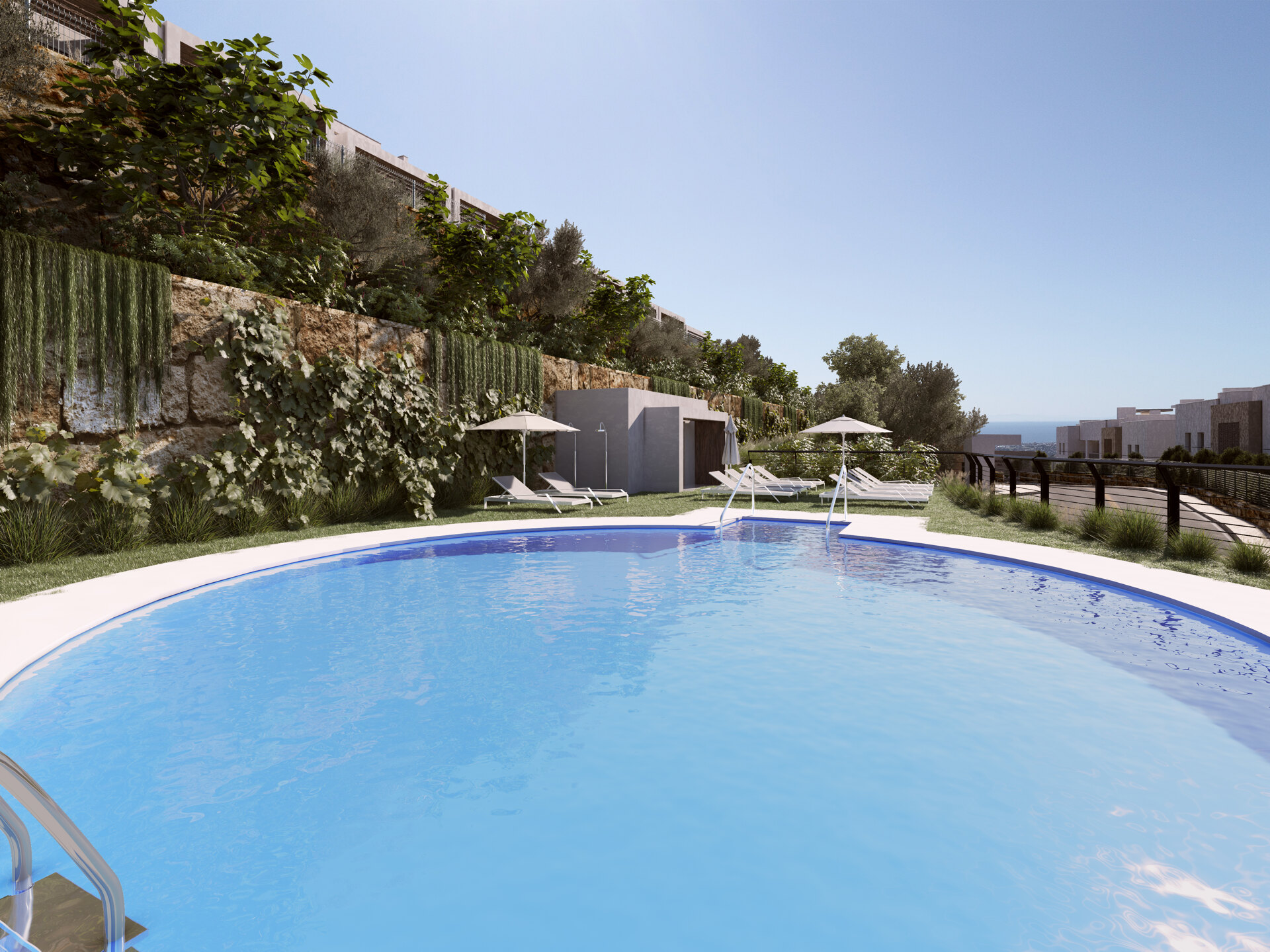 Almazara Views, contemporary townhouses fully integrated in nature.