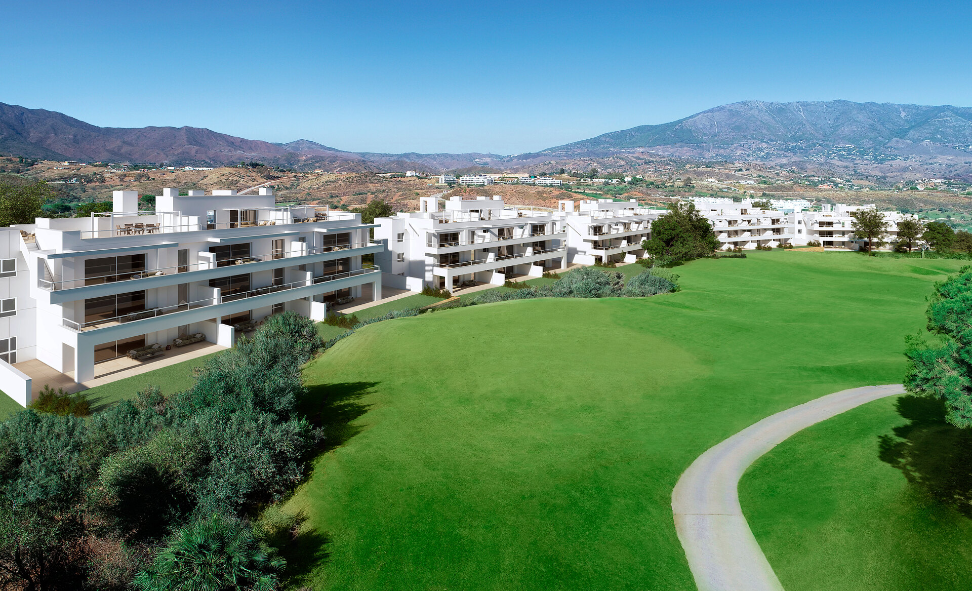 Solana Village, contemporary apartments and penthouses for golf lovers at La Cala Golf Resort in Mijas