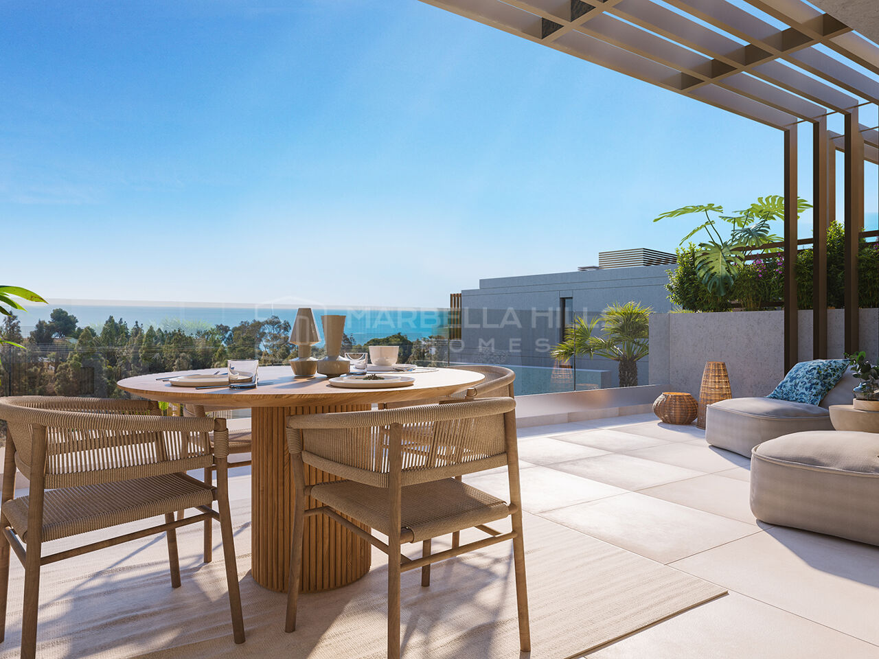 New development of 3-4 bedroom townhouses with panoramic views in El Chaparral - Mijas Costa