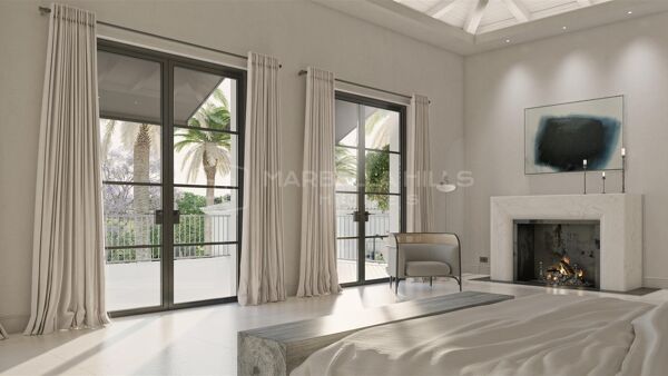Plot with project and with license with sea views in Cascada de Camojan - Golden Mile - Marbella