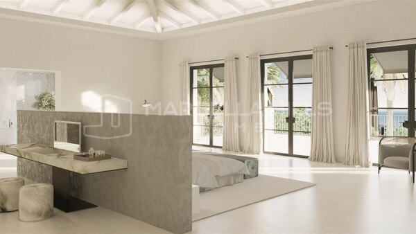 Plot with project and with license with sea views in Cascada de Camojan - Golden Mile - Marbella