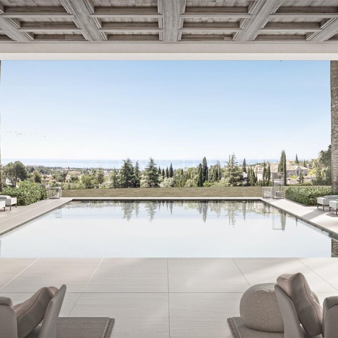 Plot with project and with license with sea views in Cascada de Camojan - Golden Mile - Marbella