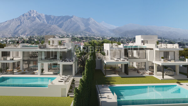 Extraordinary new construction project of a 7 bedroom villa with sea views located on the Golden Mile in Marbell
