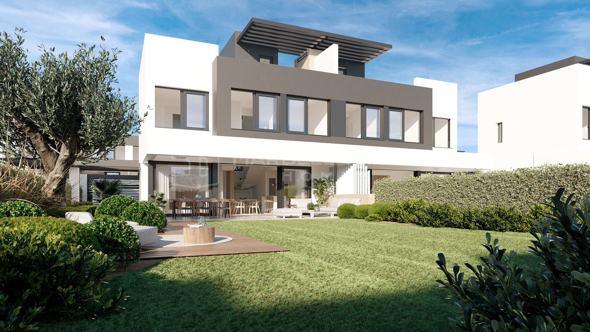 Move-In Ready Luxury Townhouses for Sale in Atalaya, Estepona | Solarium, Private Garden & 24-Hour Security