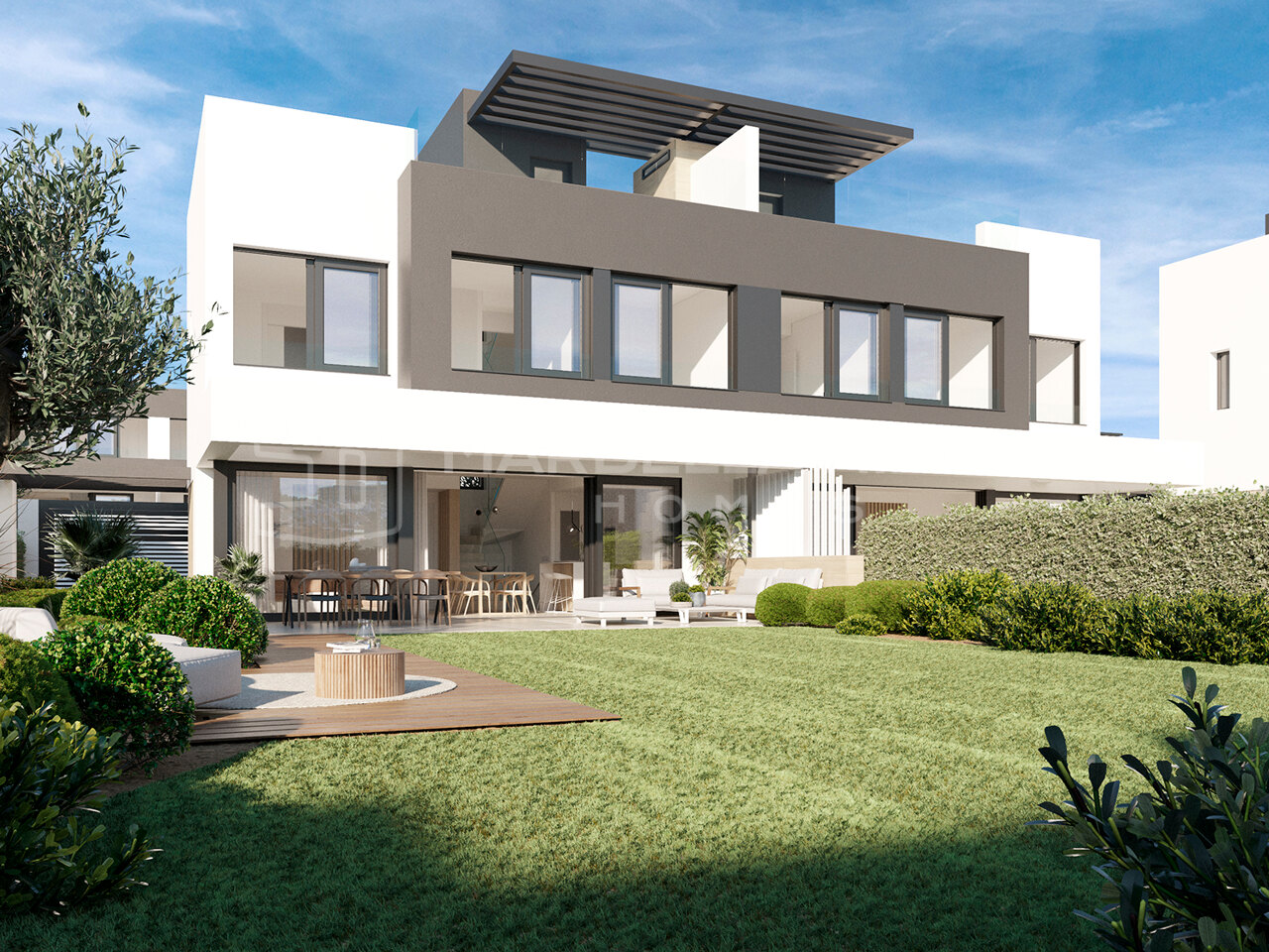Move-In Ready Luxury Townhouses for Sale in Atalaya, Estepona | Solarium, Private Garden & 24-Hour Security