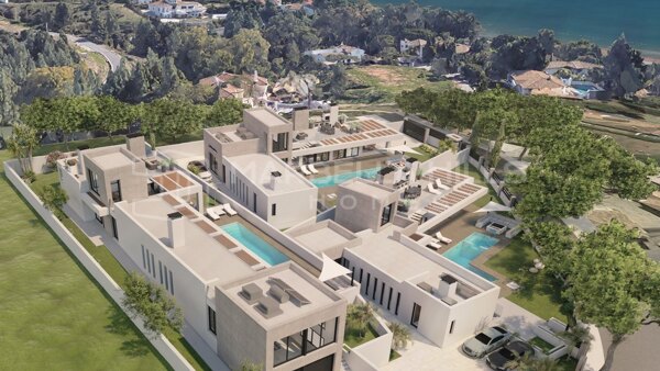 Nueva promoción de 3 villas contemporáneas a 500 metros de la playa en El Chaparral - Mijas Costa