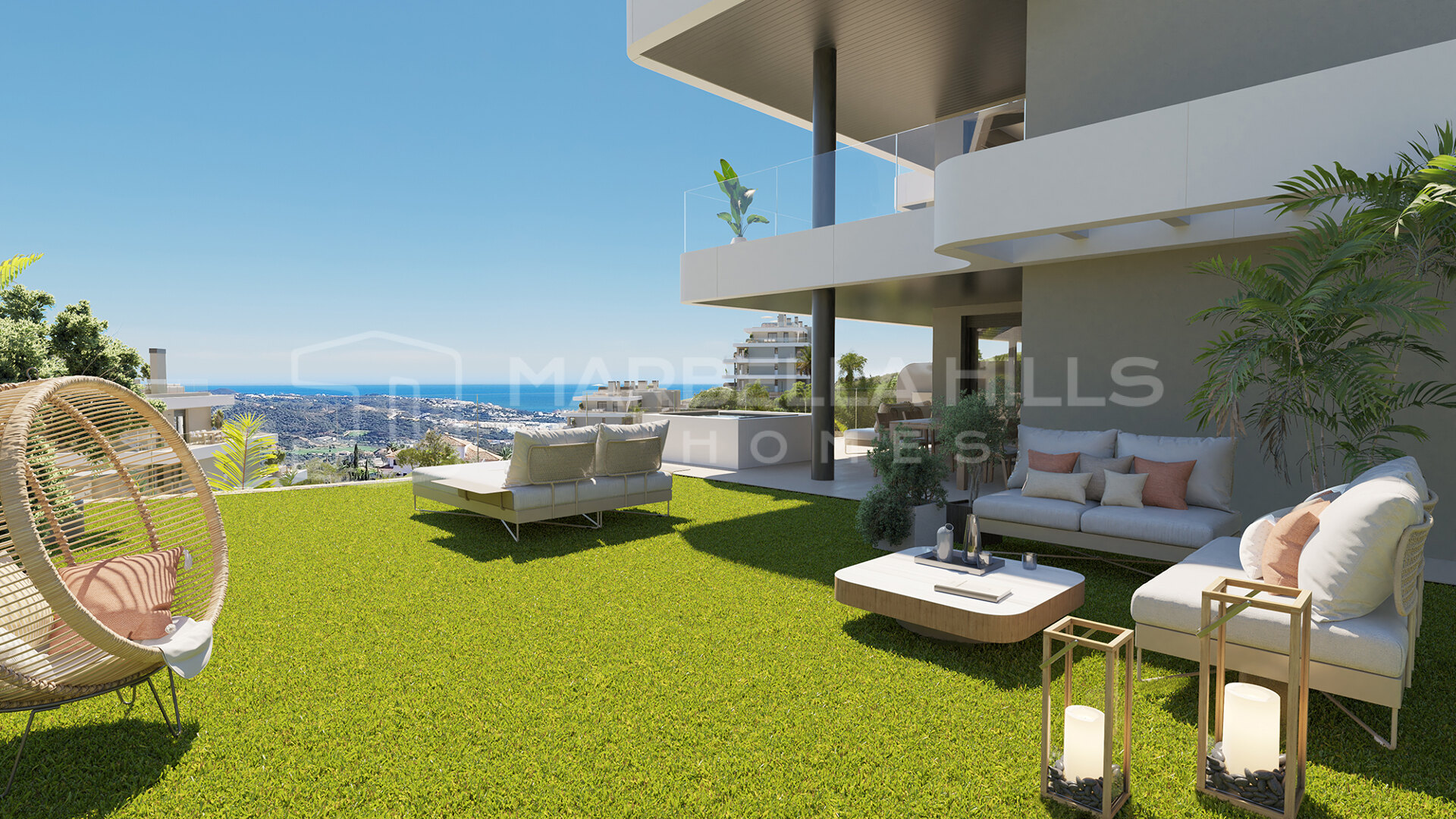 Elegante, moderne Neuentwicklung von Apartments mit 3 Schlafzimmern und Meerblick in Mijas Costa