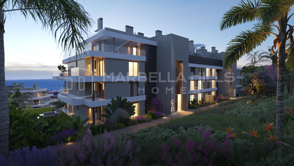 Nouveau développement moderne et élégant des penthouses de 2 chambres avec vue sur la mer à Mijas Costa