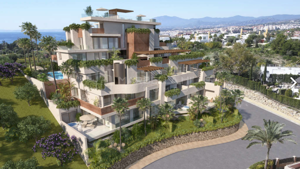 Exklusives Luxus-Maisonette-Penthouse mit 3 Schlafzimmern und Gartenblick in Río Real - Marbella Ost