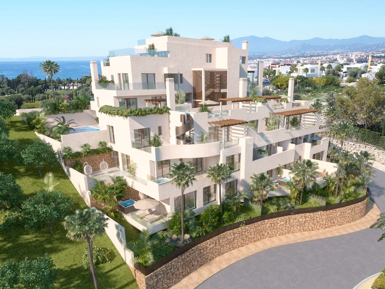 Exclusivo ático dúplex de lujo de 3 dormitorios con vistas al jardín en Río Real - Marbella Este