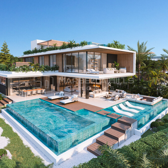 New development of 5 luxury 4 bedroom Villas in a gated community with mountain and sea views - Cascada de Camojan - Golden Mile