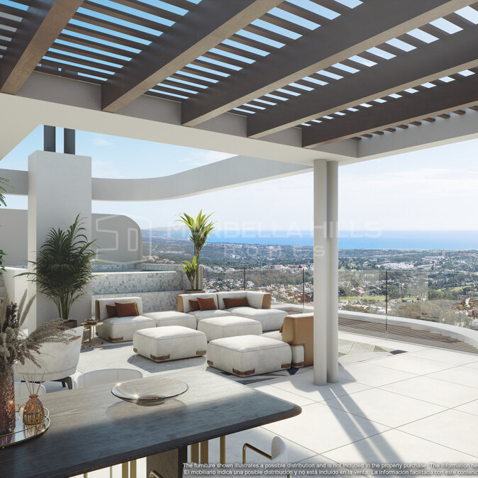Exceptionnels penthouses de 3 chambres avec piscine privée et vue panoramique à Real de la Quinta - Benahavís.