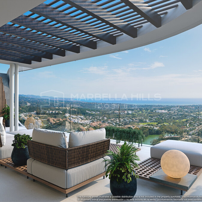 Exceptionnels penthouses de 4 chambres avec piscine privée et vue panoramique à Real de la Quinta - Benahavís.