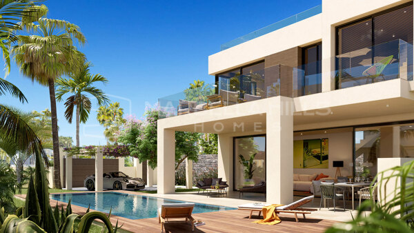 3 modern luxury 5 bedroom Villas for sale in Monte Biarritz, New Golden Mile - Estepona