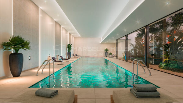 Nouvelle promotion résidentielle proposant un appartement de 2 chambres en rez-de-chaussée avec grande terrasse à Los Altos de los Monteros, Marbella Est