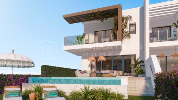 Magnifico nuevo complejo residencial de adosados de 3-4 dormitorios con vistas al golf y al mar - Mijas Costa