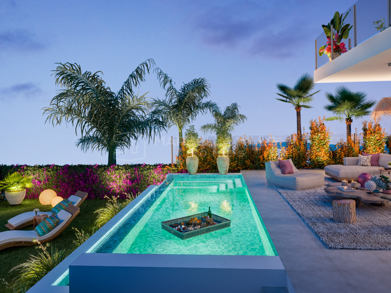 Magnificent new residential complex of 3-4 bedroom townhouses with golf and sea views - Mijas Costa