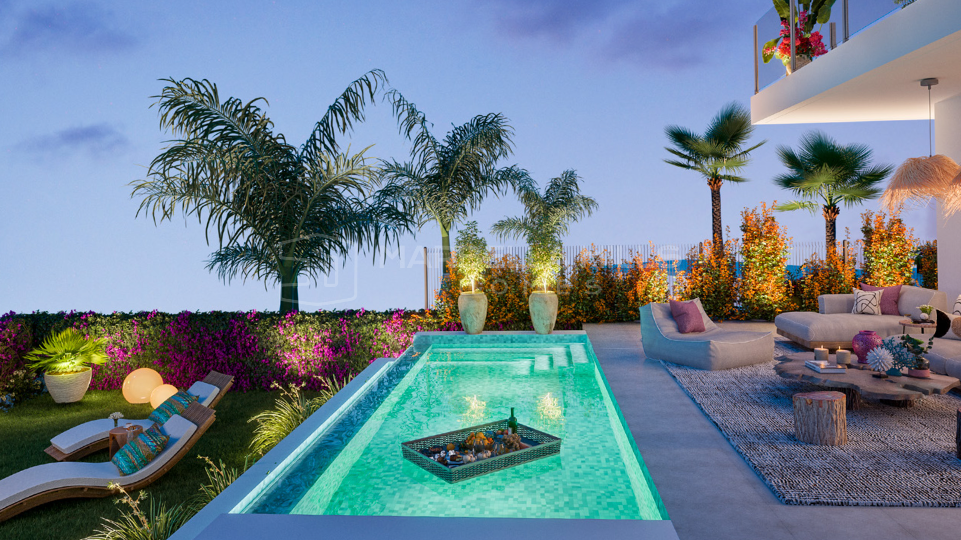 Magnificent new residential complex of 3-4 bedroom townhouses with golf and sea views - Mijas Costa