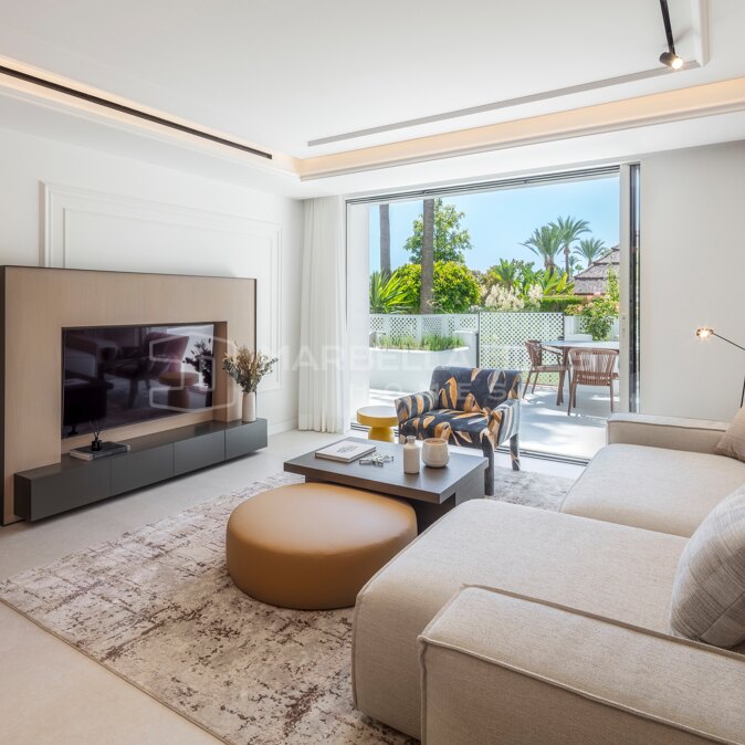 Appartement de 3 chambres au rez-de-chaussée récemment rénové avec vue sur le jardin à Marina Puente Romano - Golden Mile - Marbella