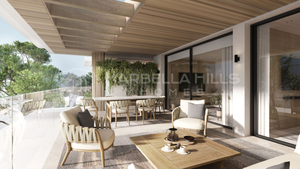 Vie exclusive à Los Flamingos Golf – Nouveau programme résidentiel avec appartements de 4 chambres et jardin à Benahavís