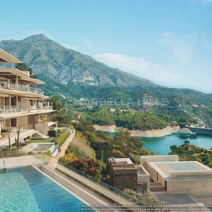 Projet de nouvelle construction luxueux : Penthouse de 3 chambres avec vue panoramique, piscine privée et vaste solarium à Benahavís-Marbella