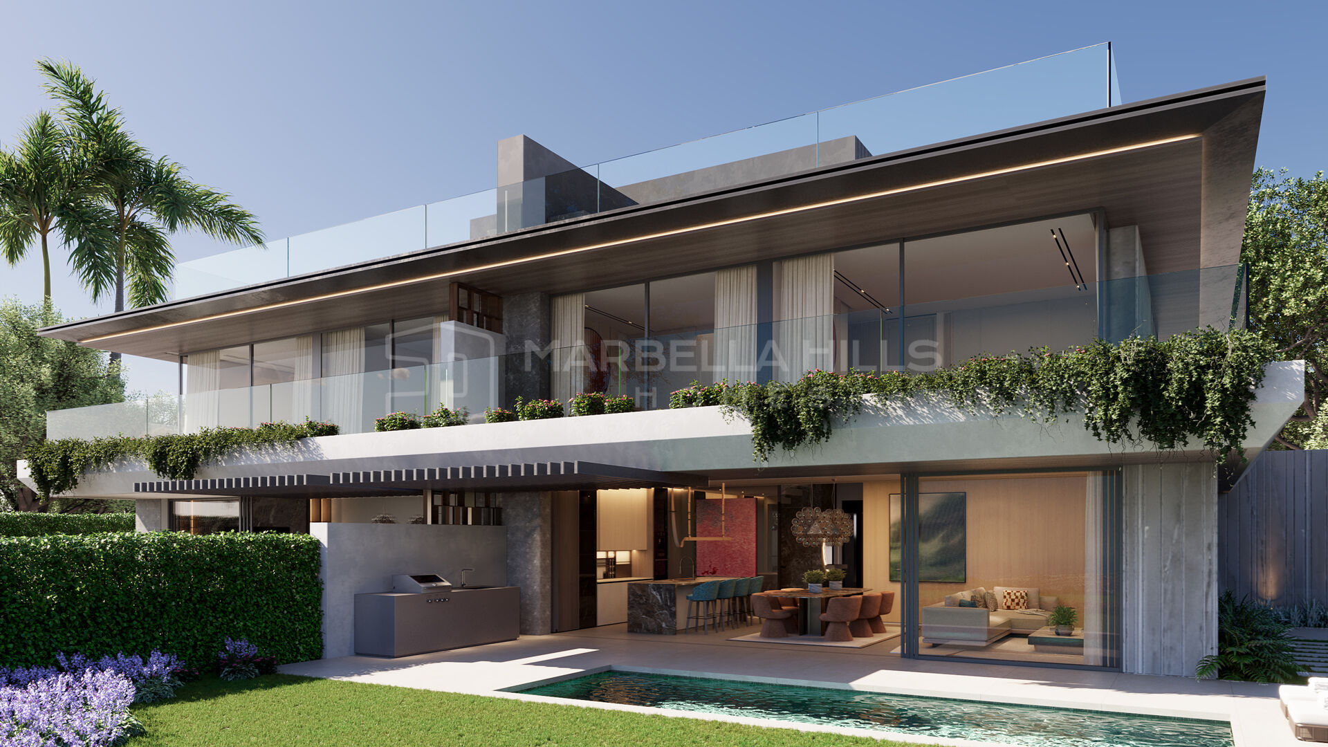 Exklusive 3 Schlafzimmer Doppelhaushälften mit Panoramablick auf Golfplatz und Meer in La Mairena