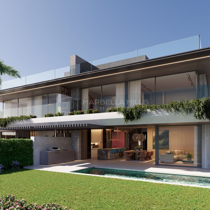 Exklusive 3 Schlafzimmer Doppelhaushälften mit Panoramablick auf Golfplatz und Meer in La Mairena
