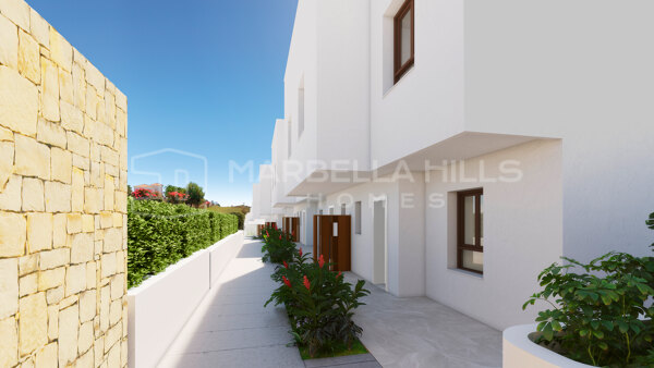 Nuevas casas adosadas de 3 dormitorios en primera línea de golf con vistas panorámicas en La Cala Resort - Mijas Costa