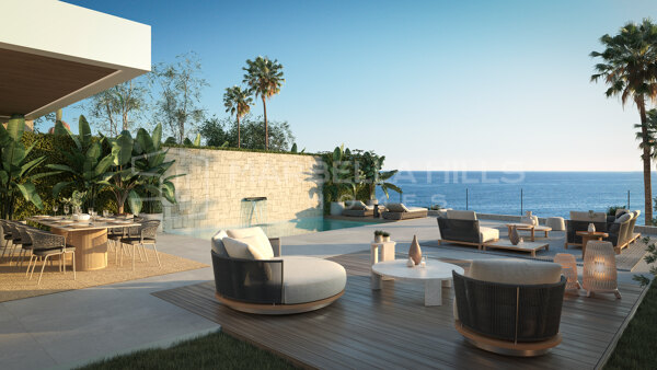 Villas exclusives avec 4 chambres et vues imprenables sur la mer à Mijas Costa