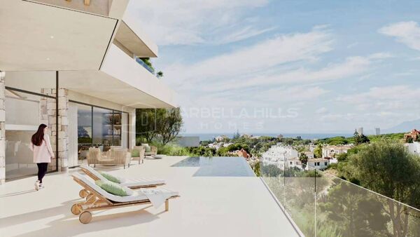 Exklusive Kollektion von 5 luxuriösen Villen mit 5 Schlafzimmern und atemberaubendem Blick auf Golfplatz und Meer in Cabopino, Marbella Ost