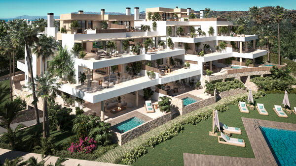 Moderne 3-Schlafzimmer-Wohnung zum Verkauf in Cabopino, Marbella mit Meerblick