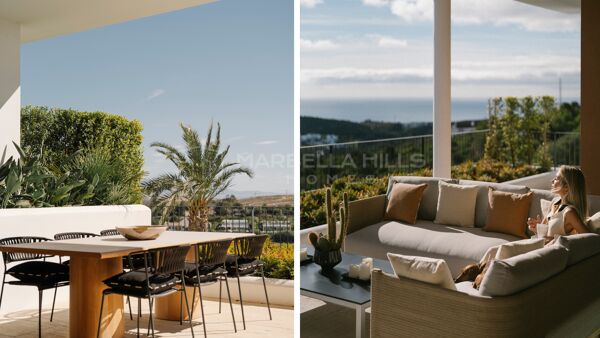 Hochwertige 3-Zimmer-Wohnung in erster Golfreihe mit Panoramablick auf das Meer in Finca Cortesin - Casares