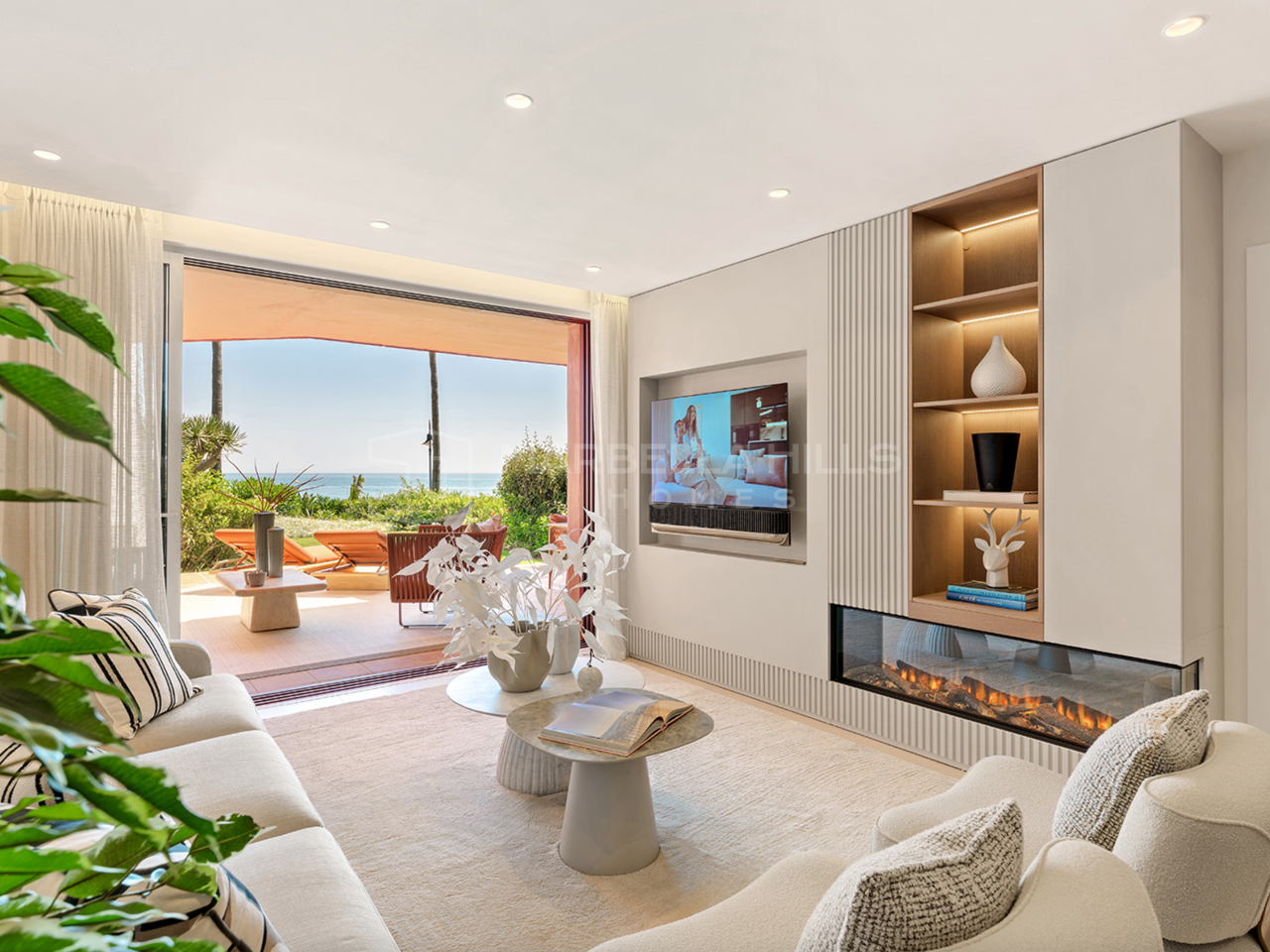 Appartement rénové de 3 chambres en rez-de-chaussée avec vue mer à vendre à Menara Beach – New Golden Mile